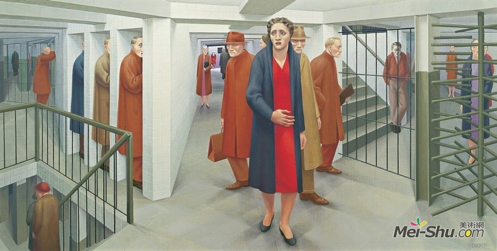 乔治·图克(George Tooker)高清作品《地铁》