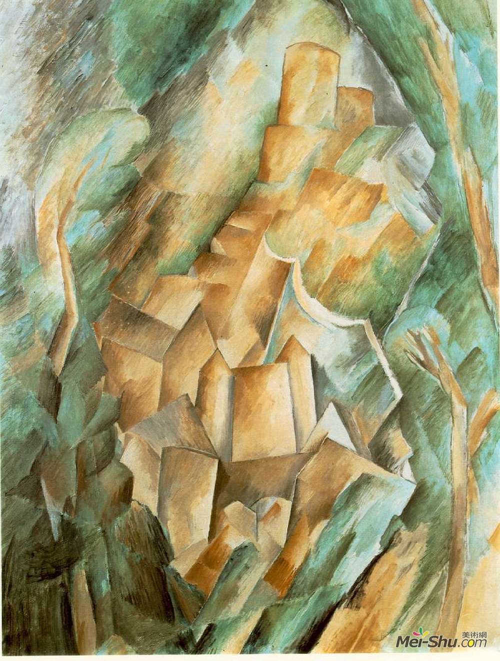 乔治·布拉克(Georges Braque)高清作品《拉罗什吉永城堡》