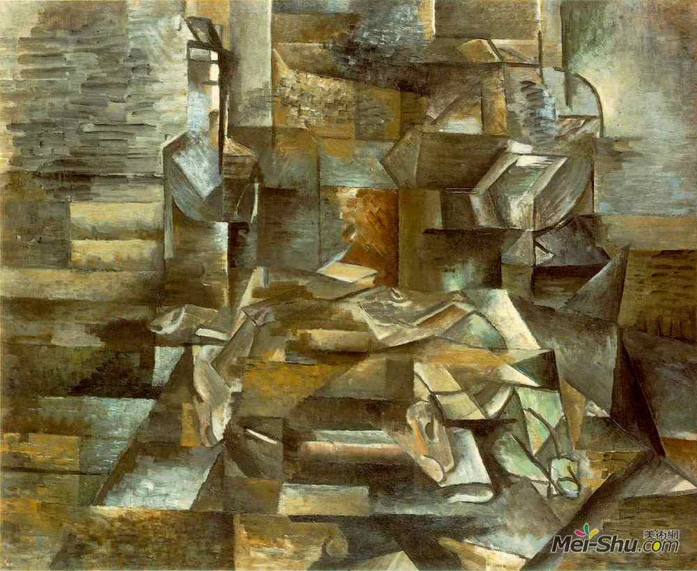 乔治·布拉克(Georges Braque)高清作品《瓶鱼》