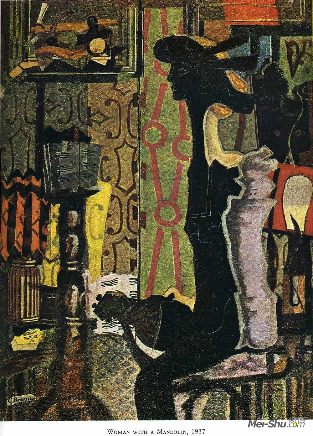 乔治·布拉克(Georges Braque)高清作品《曼陀林的女人》