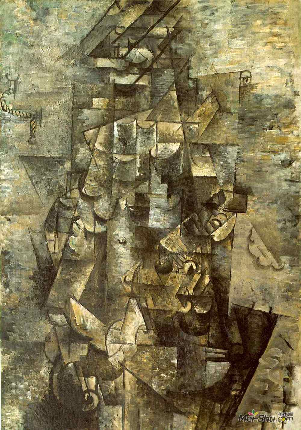 乔治·布拉克(Georges Braque)高清作品《有吉他的人》