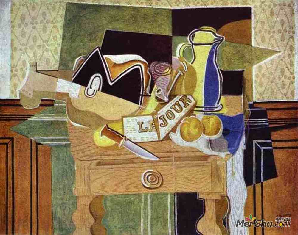 乔治·布拉克(georges braque)高清作品《still life with "le