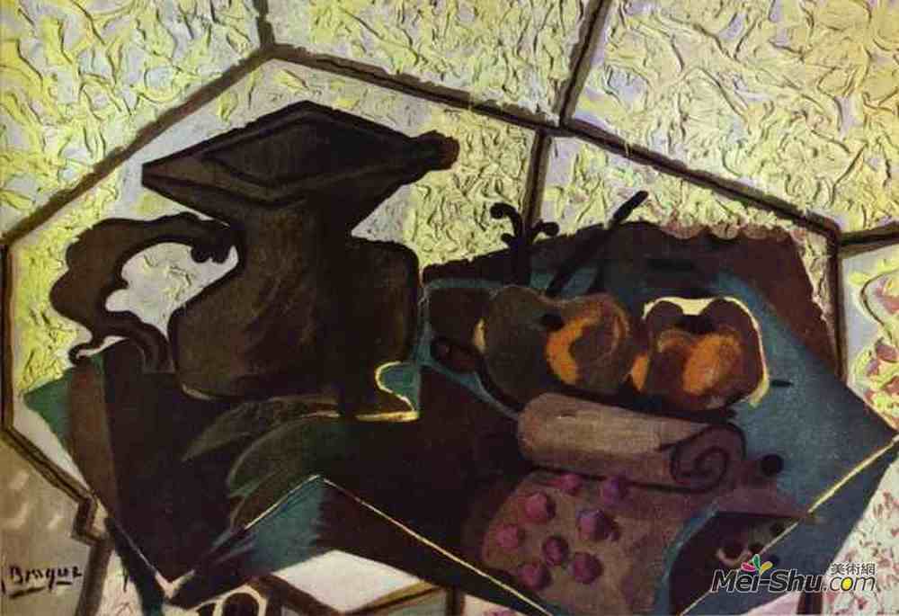 乔治·布拉克(Georges Braque)高清作品《绿色餐巾》