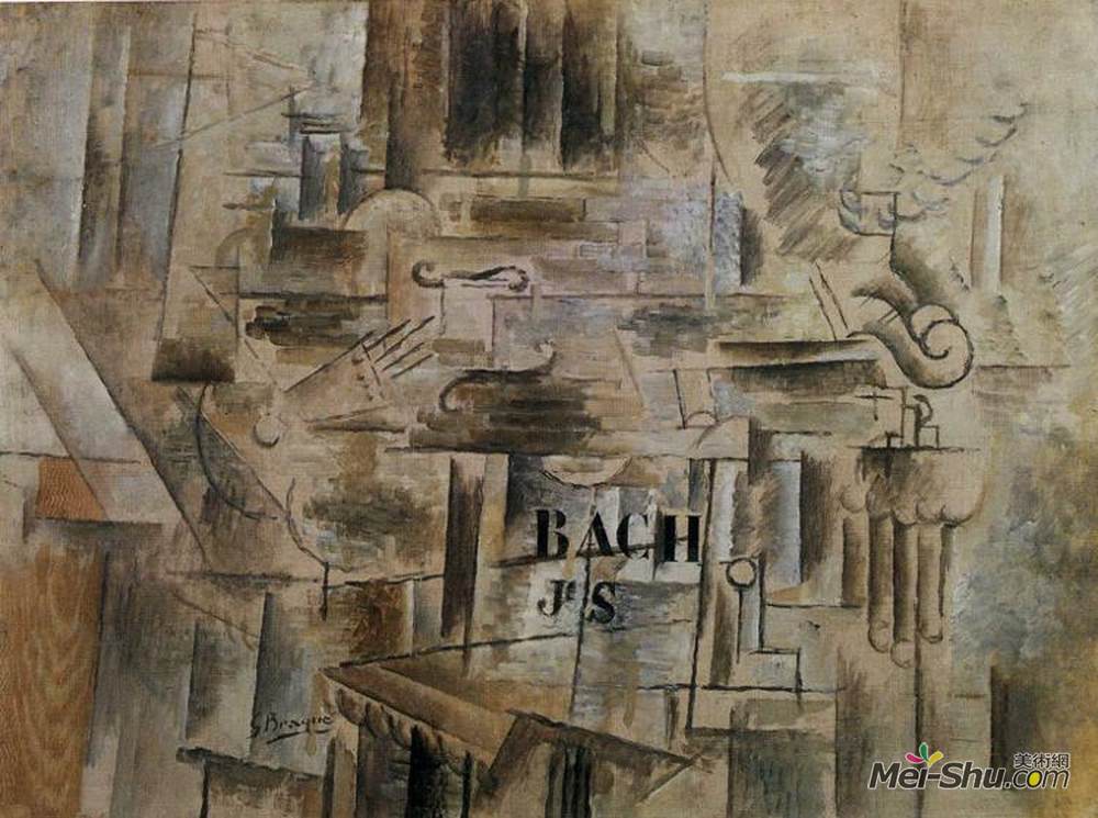 乔治·布拉克(Georges Braque)高清作品《Homage to J.S. Bach》