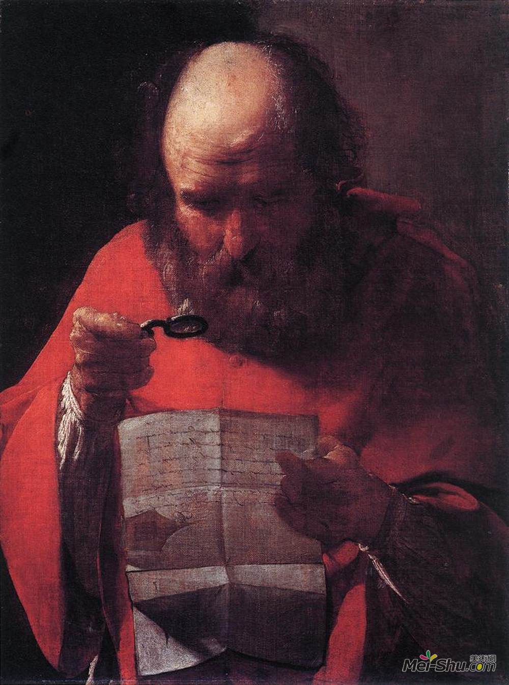 乔治·德·拉·图尔(Georges de la Tour)高清作品《圣杰罗姆阅读》