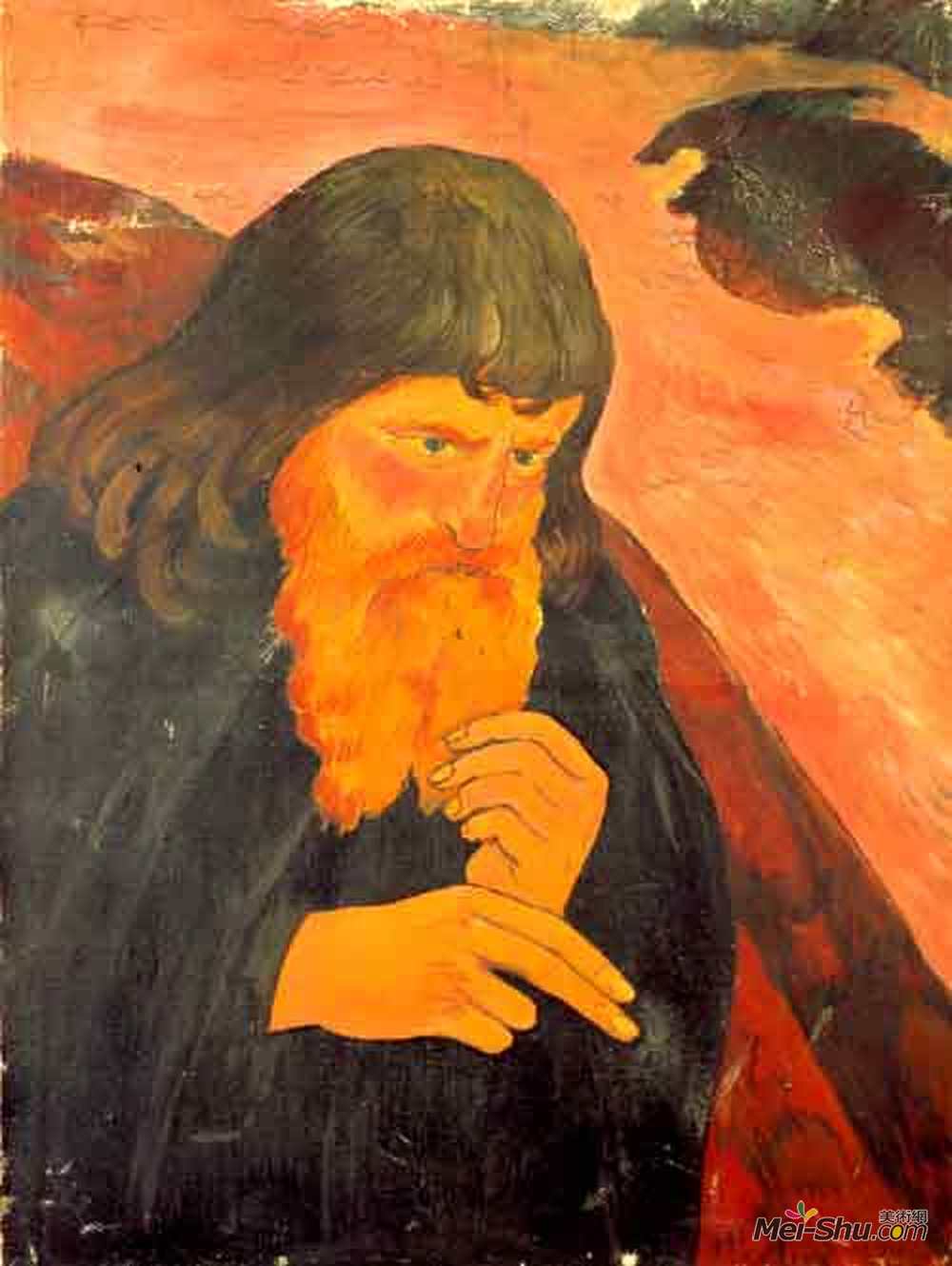 乔治·拉孔布(Georges Lacombe)高清作品《胡须闪闪发光》