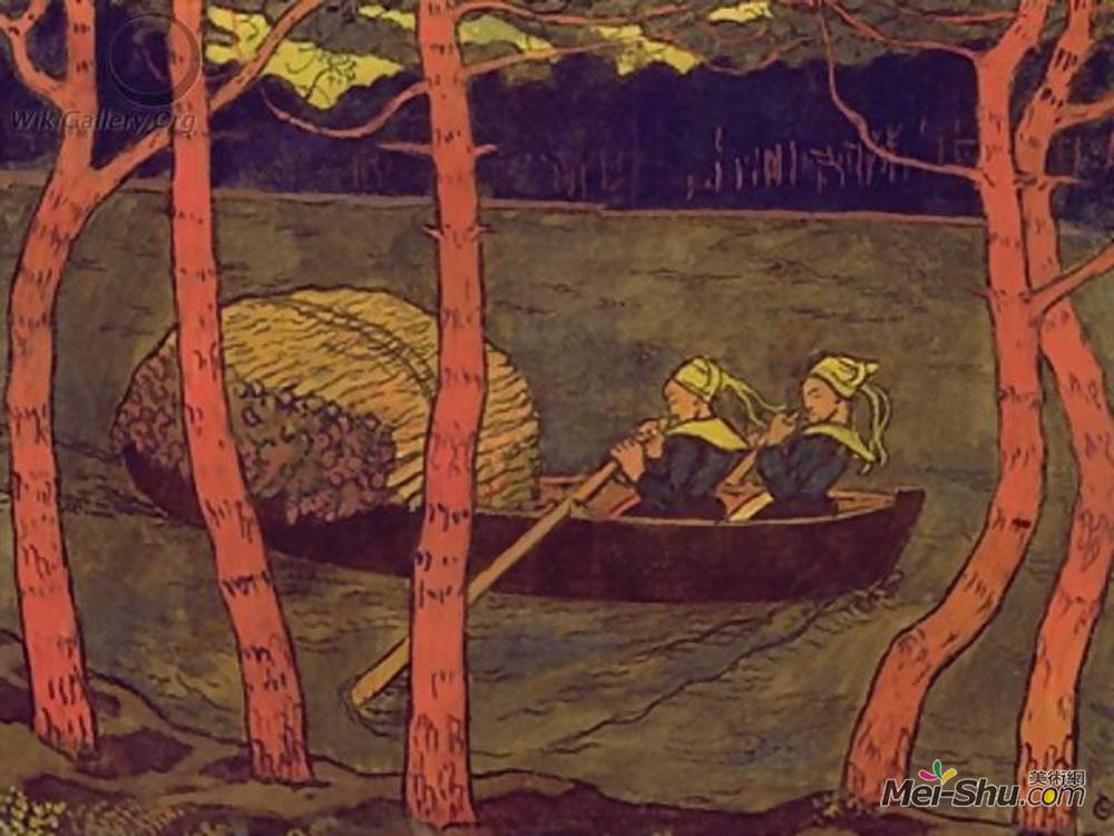 乔治·拉孔布(Georges Lacombe)高清作品《布列塔尼地区的女船夫》