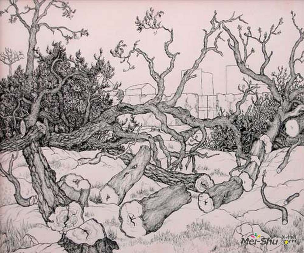 里伯蒙. 德萨涅(Georges Ribemont-Dessaignes)高清作品《无题（树）》