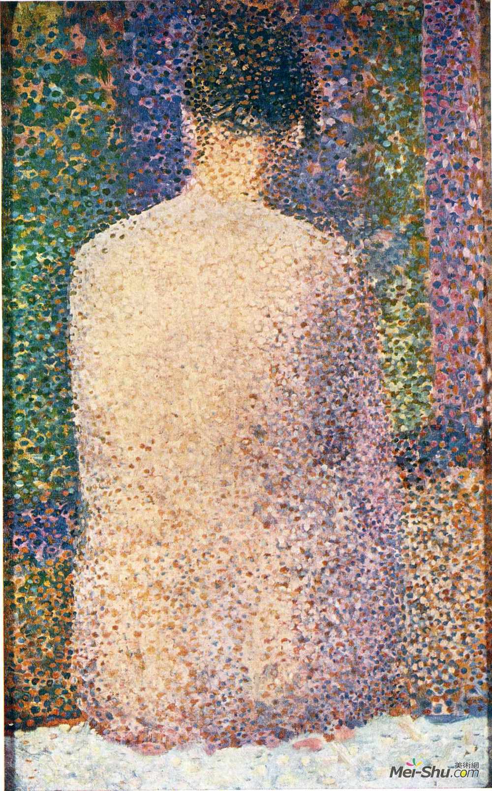 乔治·修拉(Georges Seurat)高清作品《背靠背模型》