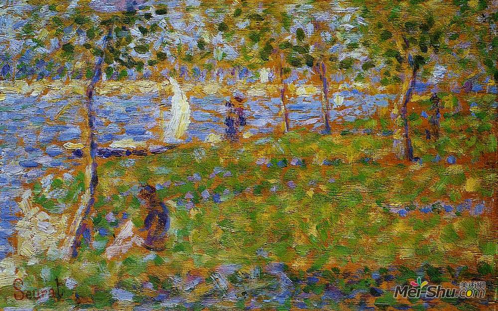 乔治·修拉(Georges Seurat)高清作品《帆船》