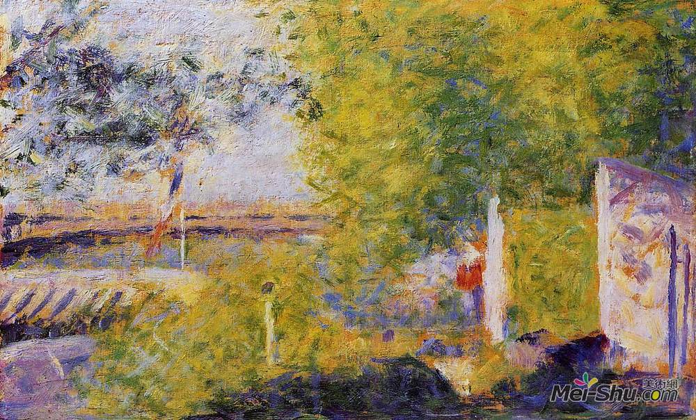 乔治·修拉(Georges Seurat)高清作品《比诺桥》