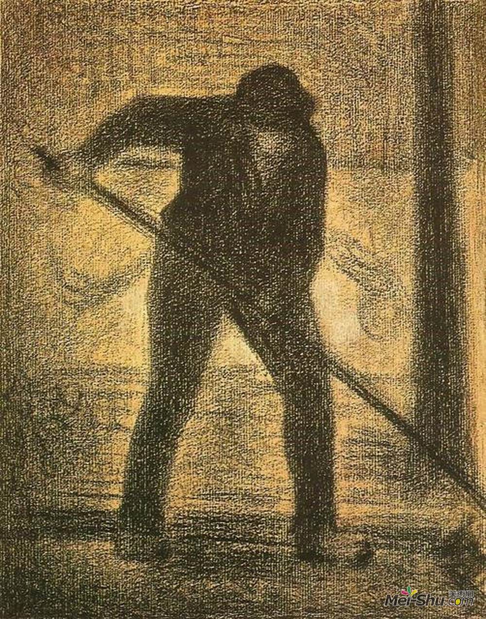 乔治·修拉(Georges Seurat)高清作品《垃圾捡拾器》