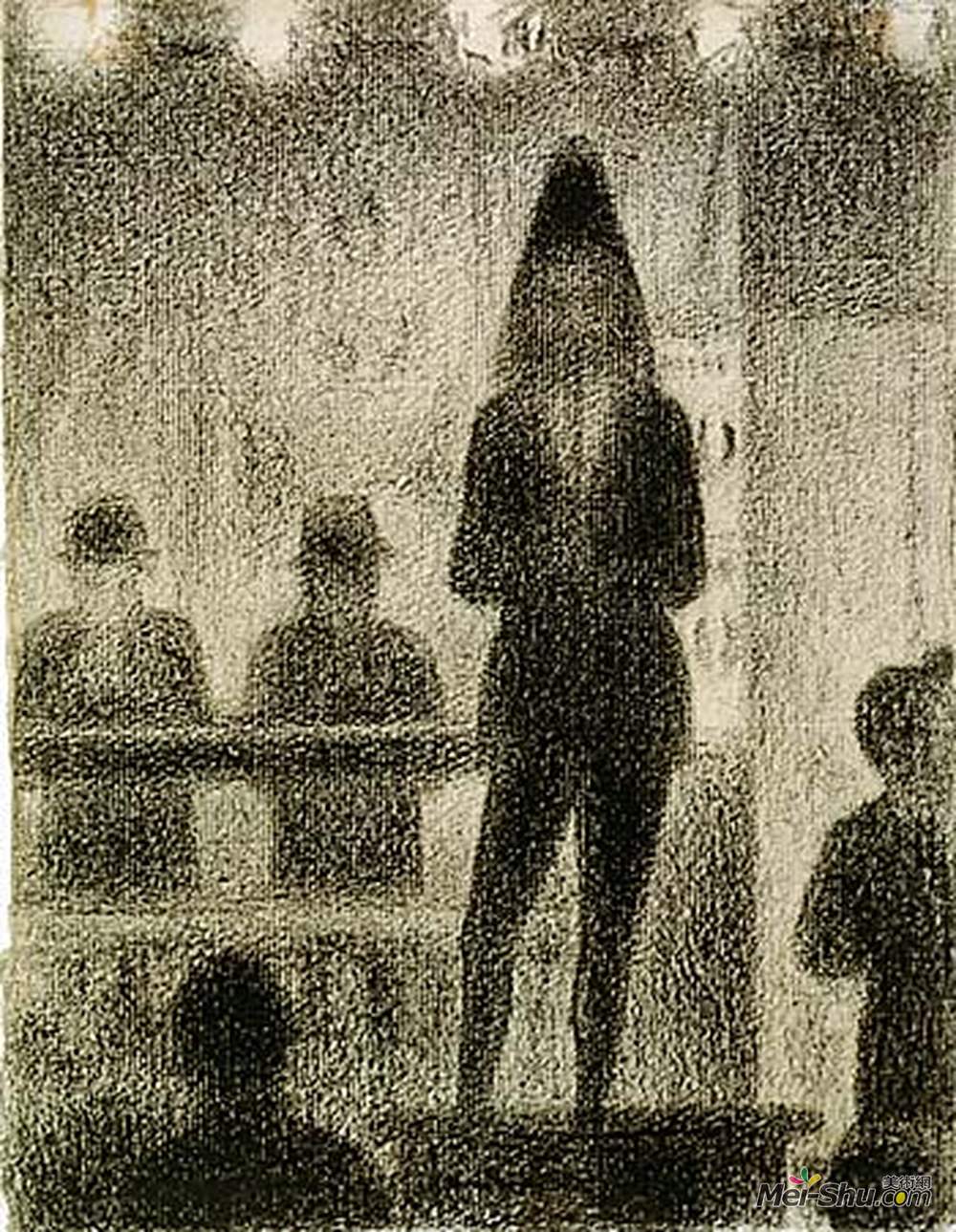 乔治·修拉(Georges Seurat)高清作品《长号演奏者》