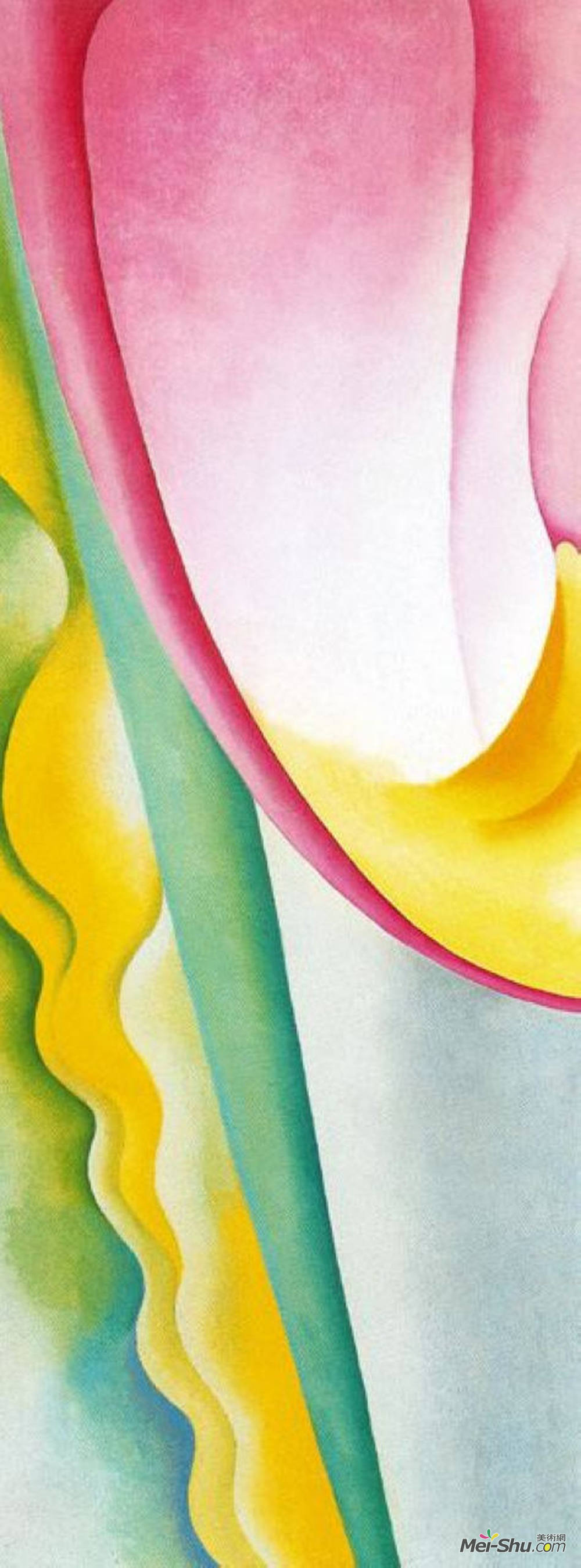 乔治亚·欧姬芙(Georgia O'Keeffe)高清作品《好的一种抽象的概念。77（郁金香）》