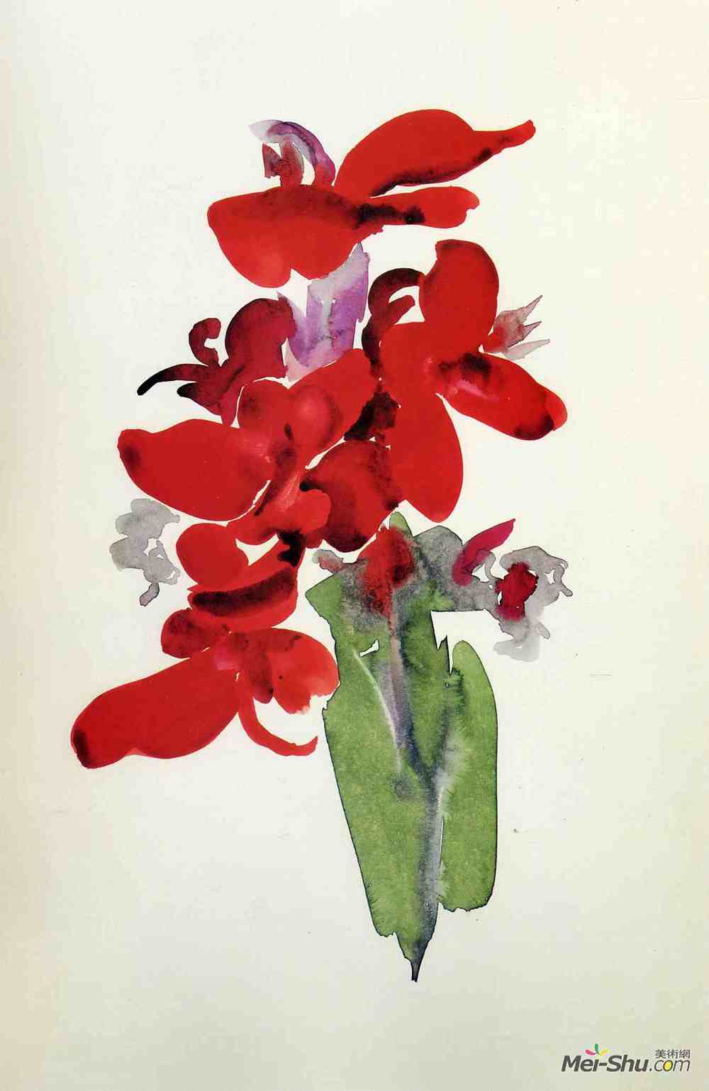 乔治亚·欧姬芙(Georgia O'Keeffe)高清作品《红色美人蕉》