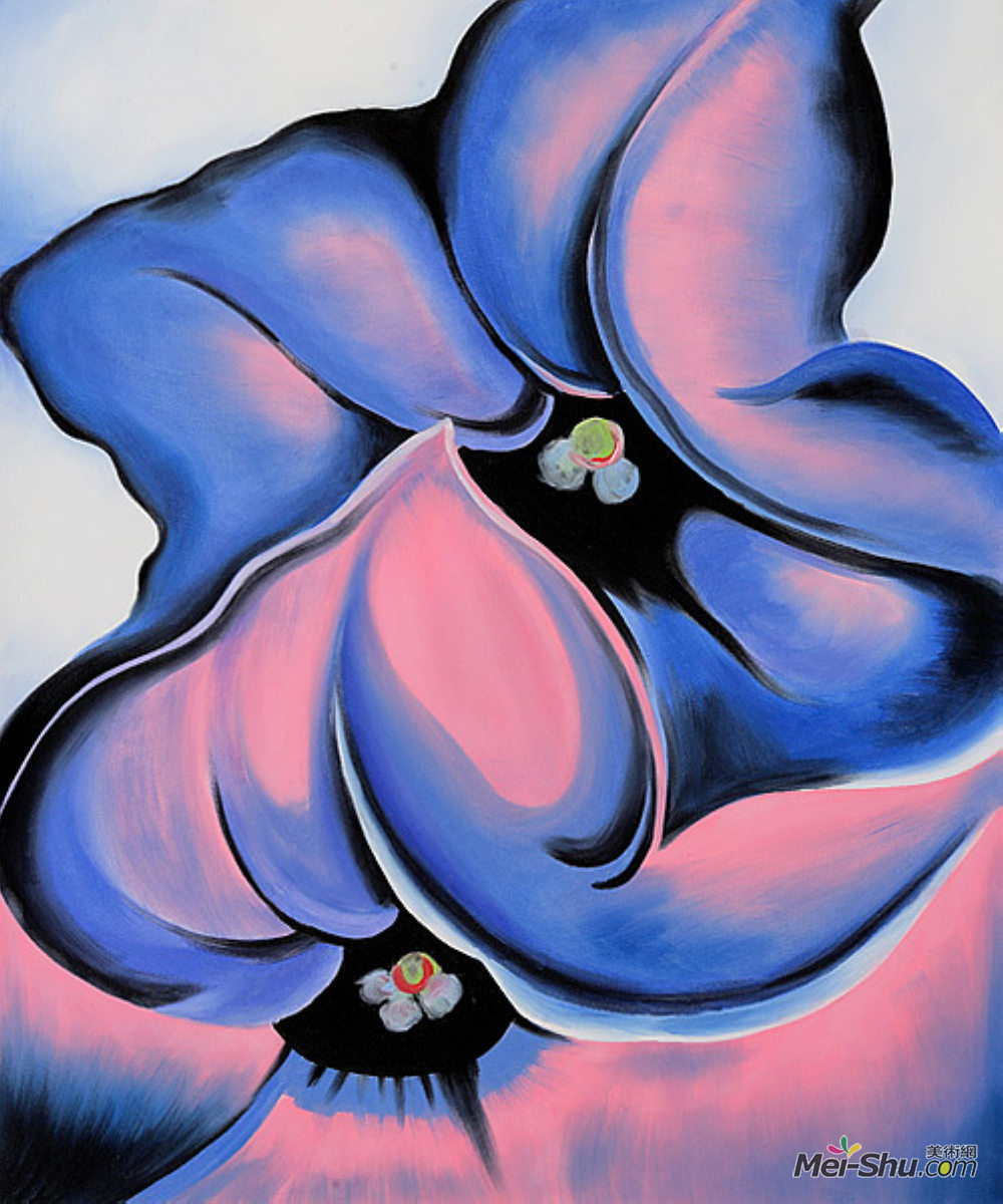 乔治亚·欧姬芙(georgia o"keeffe)高清作品《紫矮牵牛》