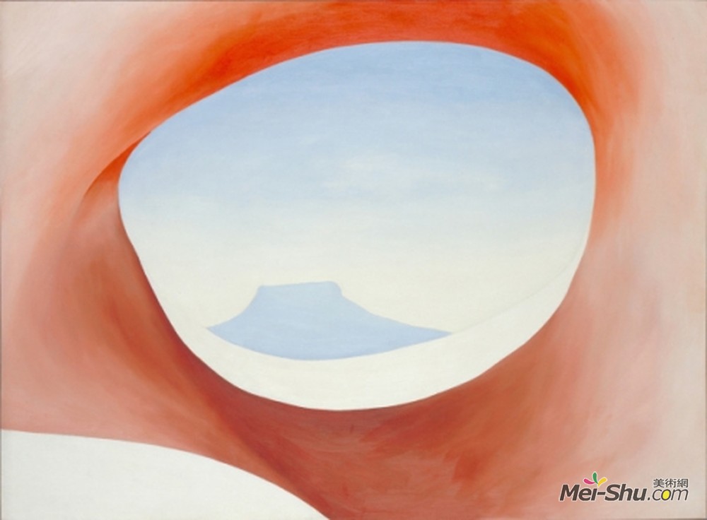 乔治亚·欧姬芙(Georgia O'Keeffe)高清作品《Pedernal - From the Ranch I》