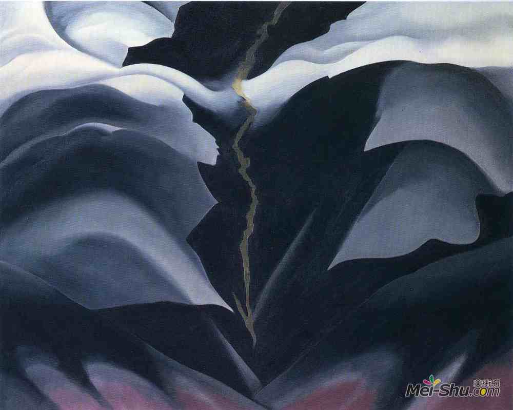 乔治亚·欧姬芙(Georgia O'Keeffe)高清作品《黑色地方II》