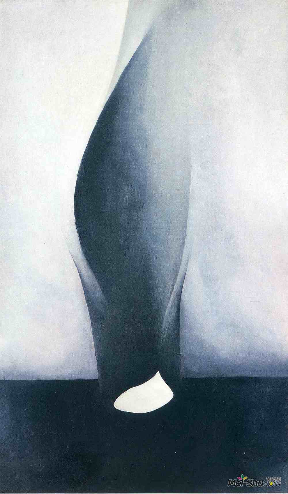 乔治亚·欧姬芙(Georgia O'Keeffe)高清作品《贝壳与旧鹅卵石》