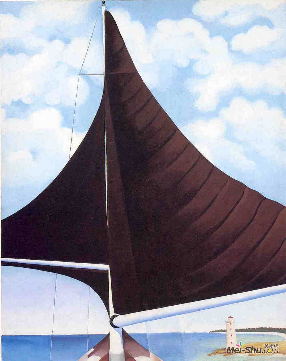 乔治亚·欧姬芙(Georgia O'Keeffe)高清作品《布朗帆，永安翼，拿骚》