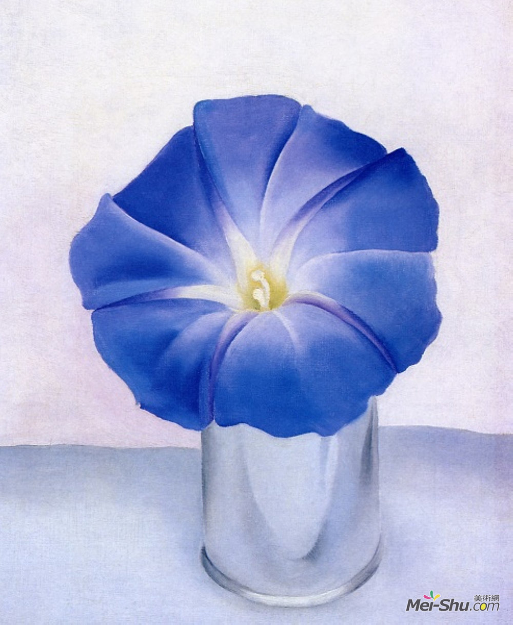 乔治亚·欧姬芙(Georgia O'Keeffe)高清作品《蓝色牵牛花》