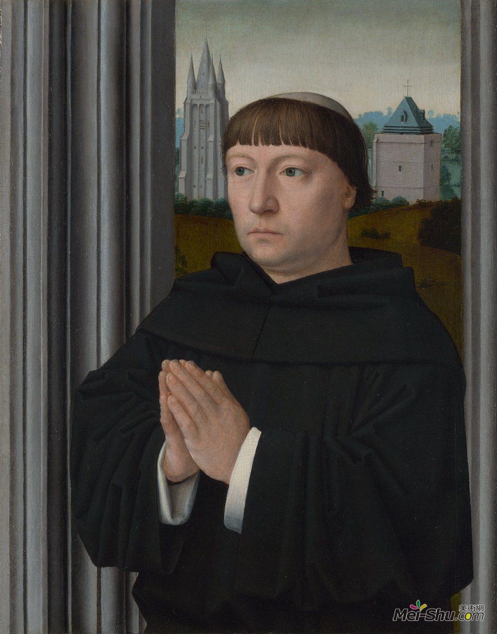 杰勒德·大卫(Gerard David)高清作品《奥古斯丁修士祈祷》