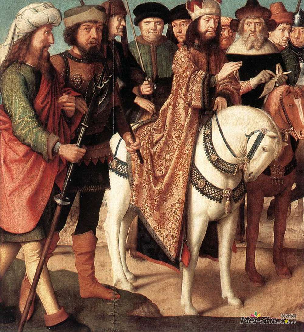 杰勒德·大卫(Gerard David)高清作品《罗马士兵和犹太法官》