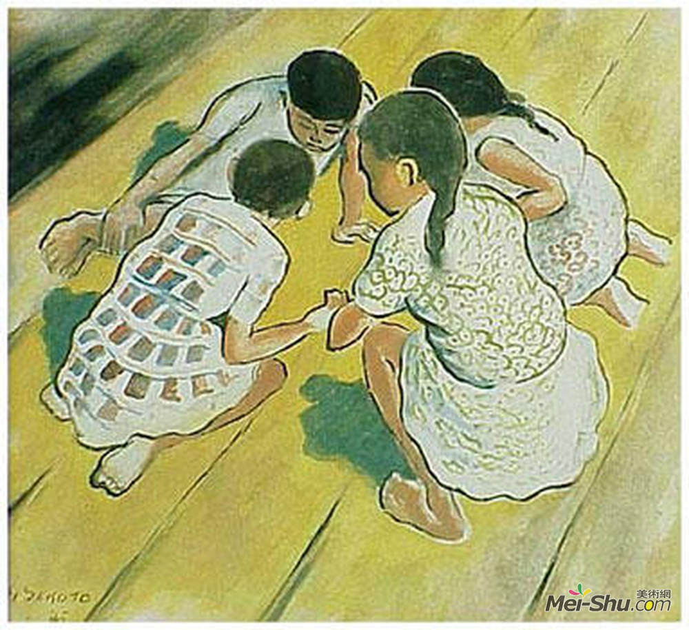 杰拉德·塞科托(Gerard Sekoto)高清作品《儿童游戏》