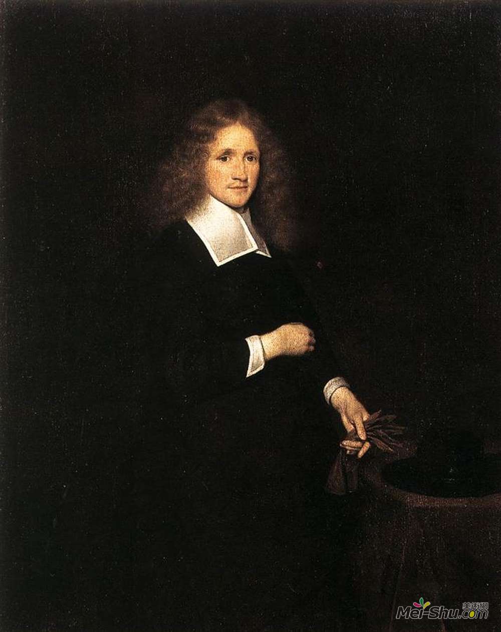 杰拉德·特·博尔奇(Gerard Terborch)高清作品《一名年轻男子的画像》