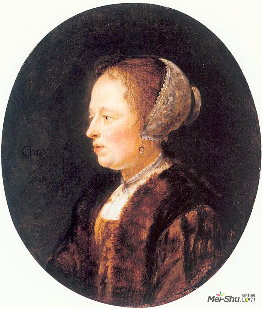 格利特窦(Gerrit Dou)高清作品《女性肖像》