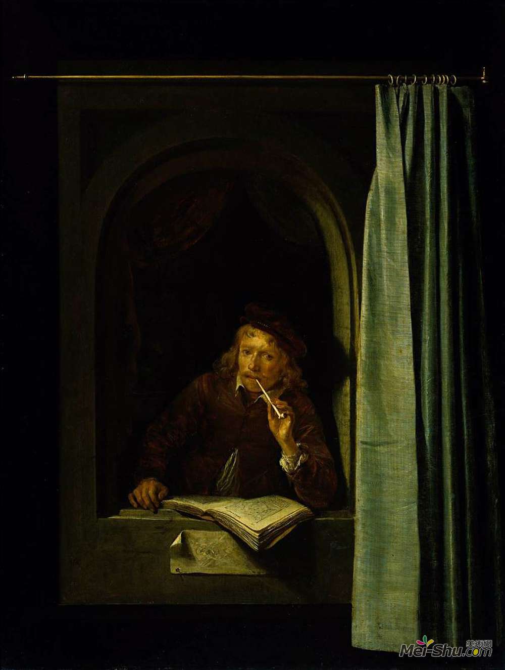 格利特窦(Gerrit Dou)高清作品《自画像》