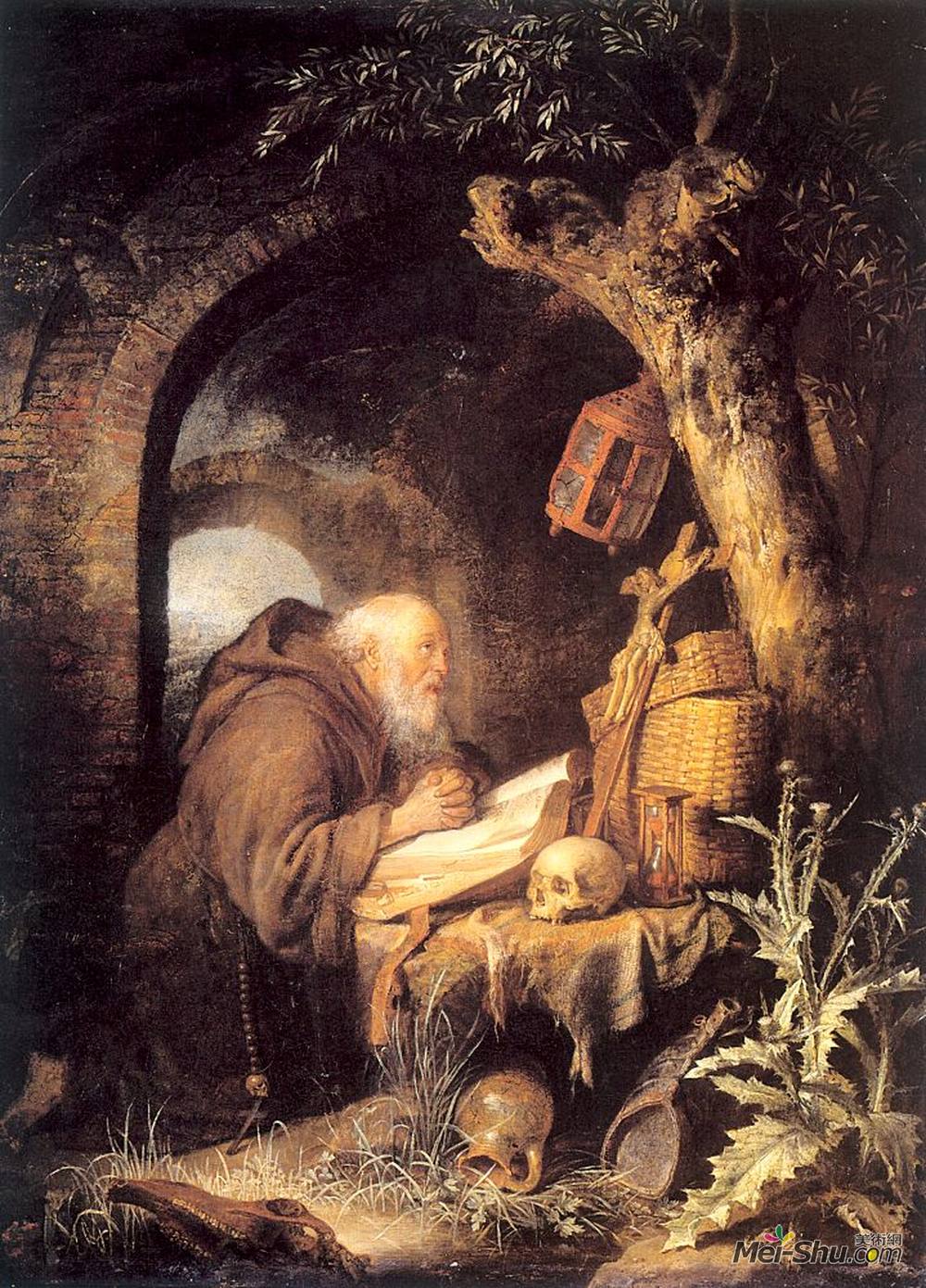格利特窦(Gerrit Dou)高清作品《隐士》
