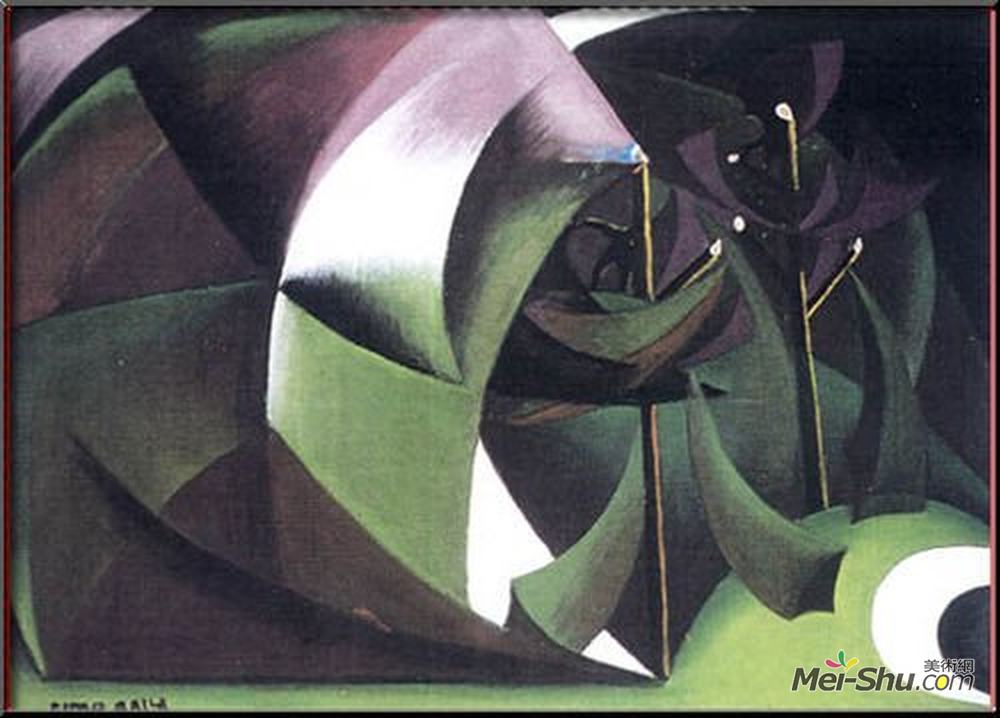 贾科莫·巴拉(Giacomo Balla)高清作品《阿尔贝里穆蒂拉蒂》