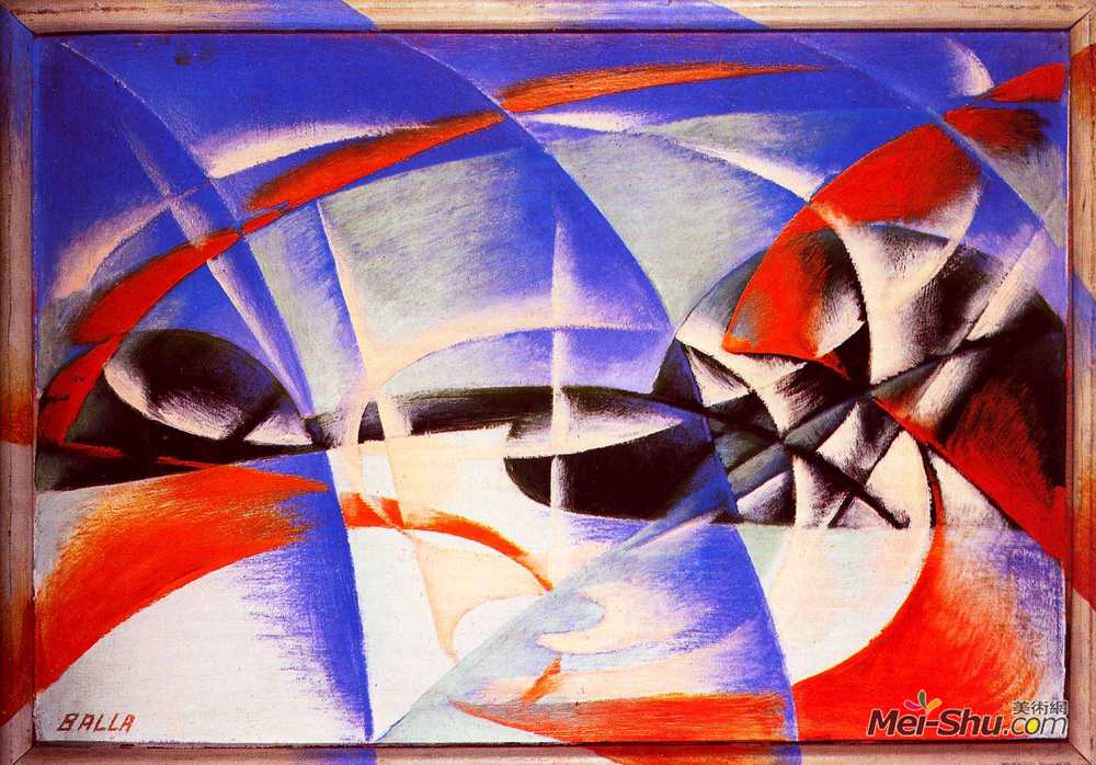 《景观》贾科莫·巴拉(giacomo balla)高清作品欣赏_贾科莫·巴拉作品