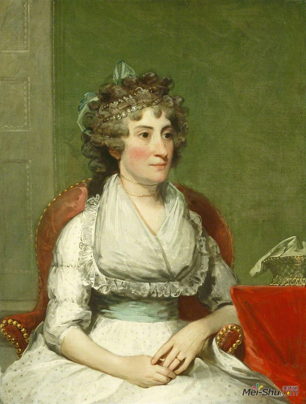 吉尔伯特·斯图尔特(Gilbert Stuart)高清作品《凯瑟琳耶茨波洛克（乔治波洛克夫人）》