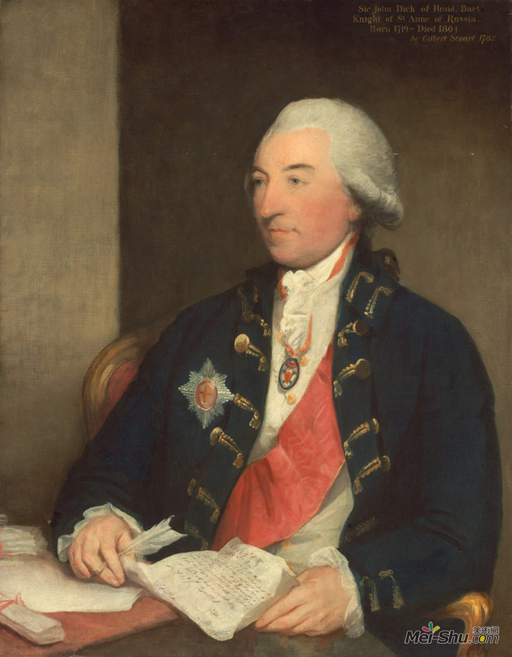 吉尔伯特·斯图尔特(Gilbert Stuart)高清作品《约翰迪克爵士》