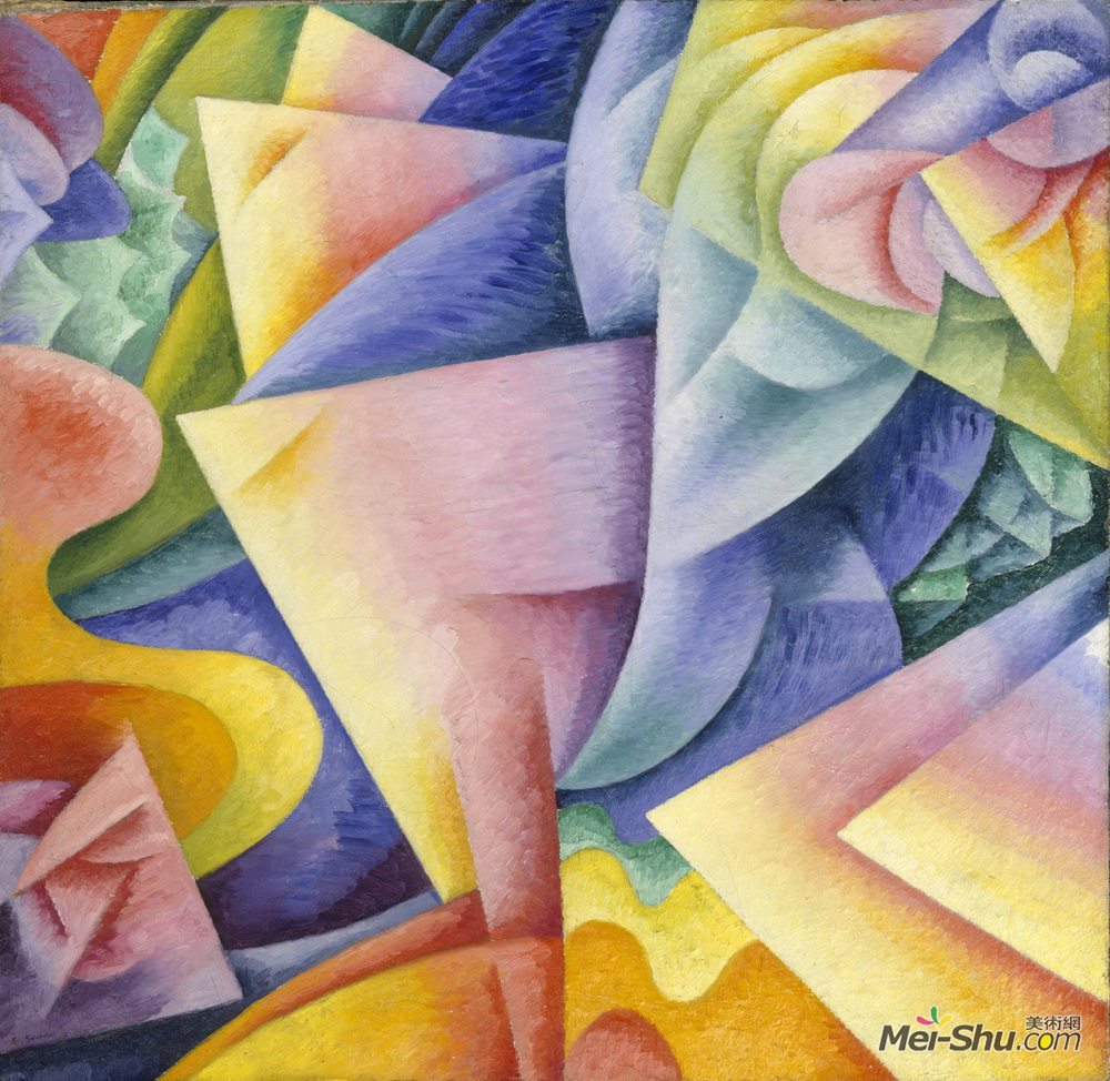 吉诺·塞韦里(Gino Severini)高清作品《鲸鱼》