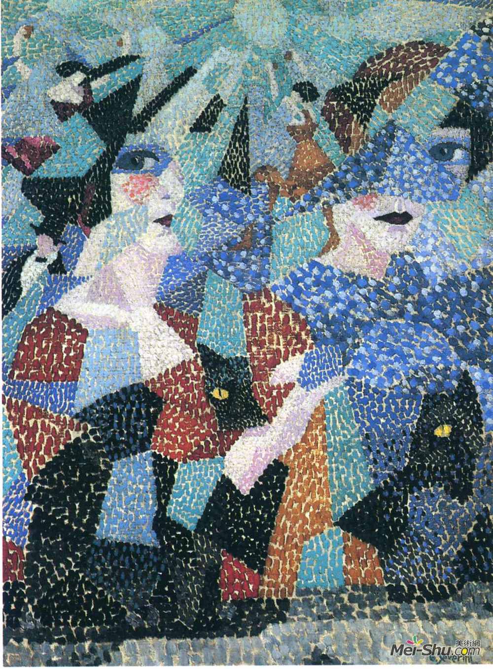 吉诺·塞韦里(Gino Severini)高清作品《萦绕心头的舞者》