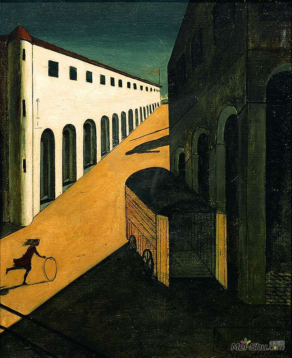 乔治·德·基里科(Giorgio de Chirico)高清作品《街道的神秘与忧郁》