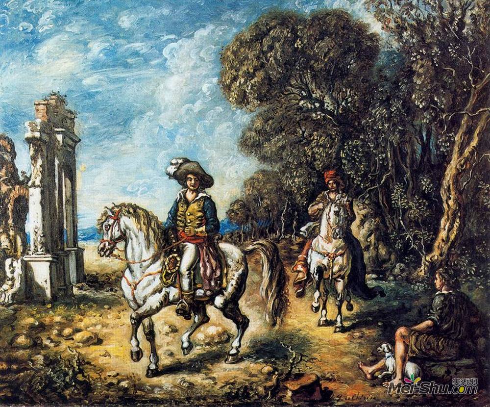 乔治·德·基里科(Giorgio de Chirico)高清作品《骑手》