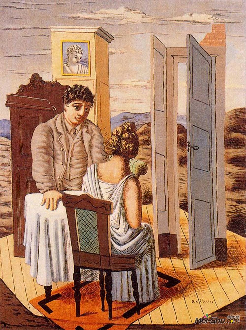 乔治·德·基里科(Giorgio de Chirico)高清作品《会话》