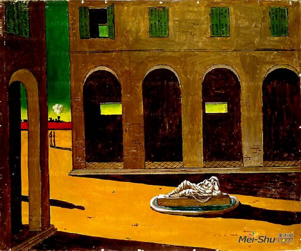 乔治·德·基里科(Giorgio de Chirico)高清作品《意大利广场》