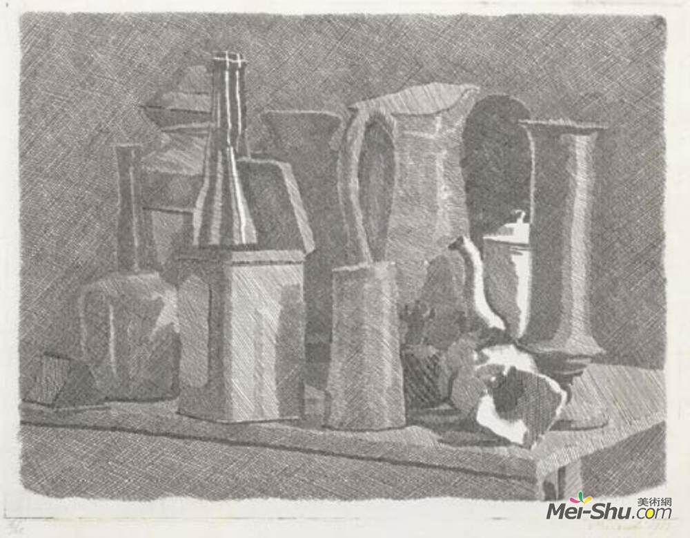 乔治·莫兰迪(Giorgio Morandi)高清作品《自然死大咖啡壶》