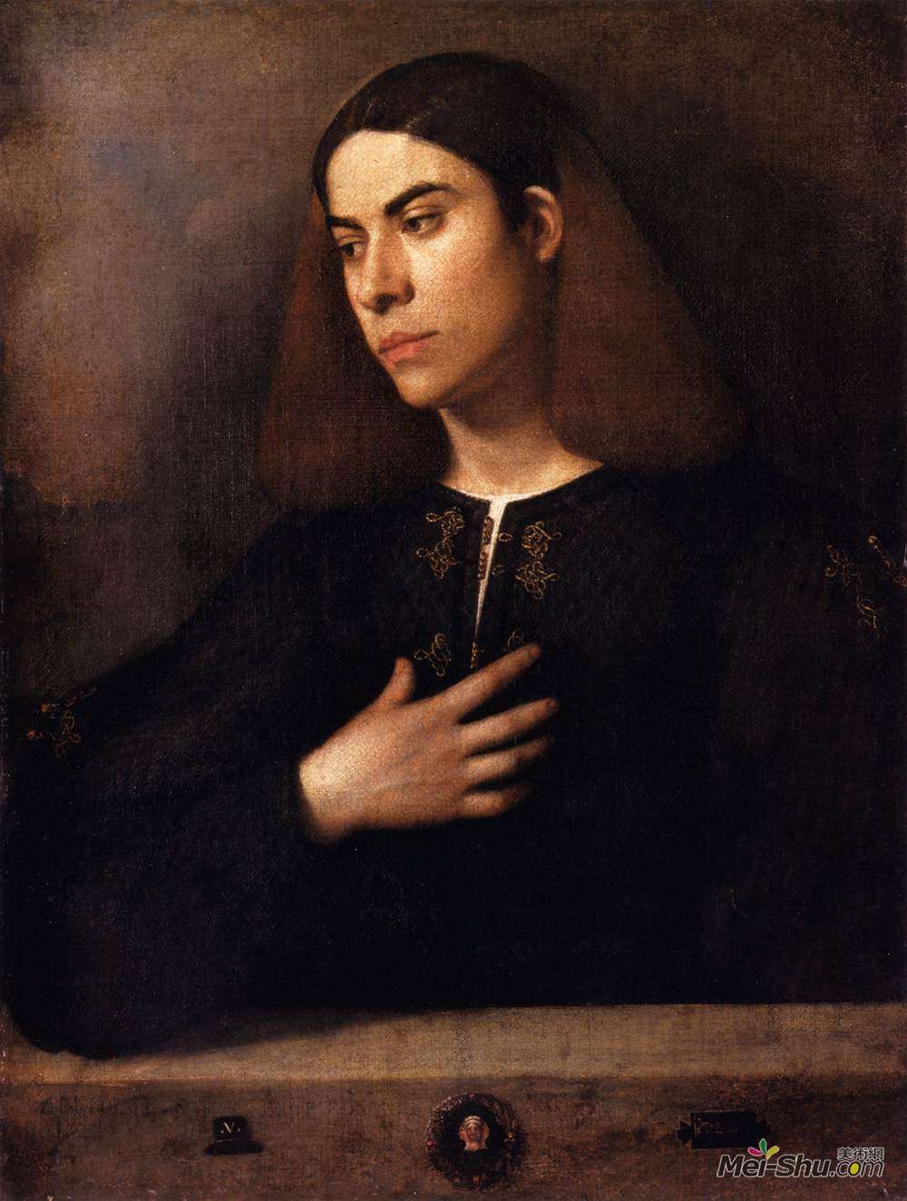 乔尔乔内(Giorgione)高清作品《Portrait of a Youth (Antonio Broccardo)》