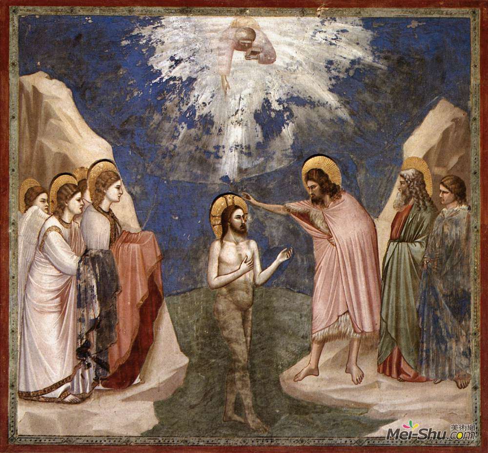 乔托·迪·邦多内(Giotto)高清作品《基督的洗礼》