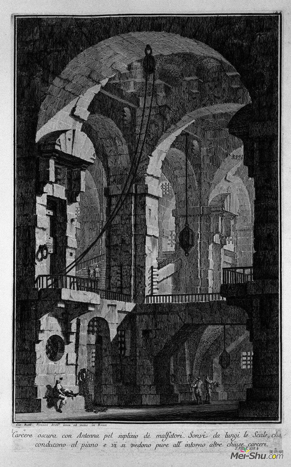 乔瓦尼·巴蒂斯塔·皮拉内西(Giovanni Battista Piranesi)高清作品《天线黑暗监狱》