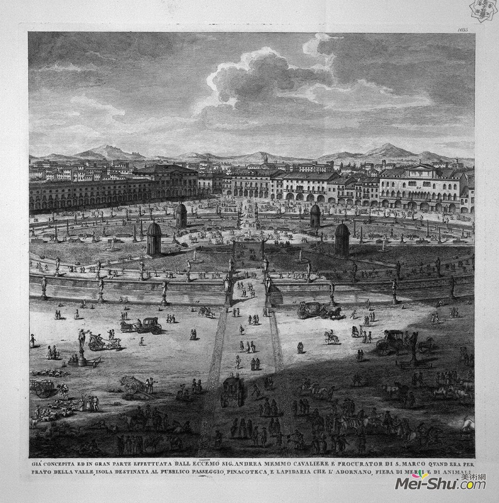乔瓦尼·巴蒂斯塔·皮拉内西(Giovanni Battista Piranesi)高清作品《帕多瓦新广场的透视》