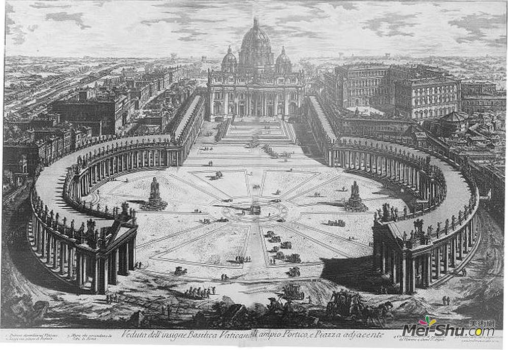 battista piranesi)高清作品《圣彼得广场》