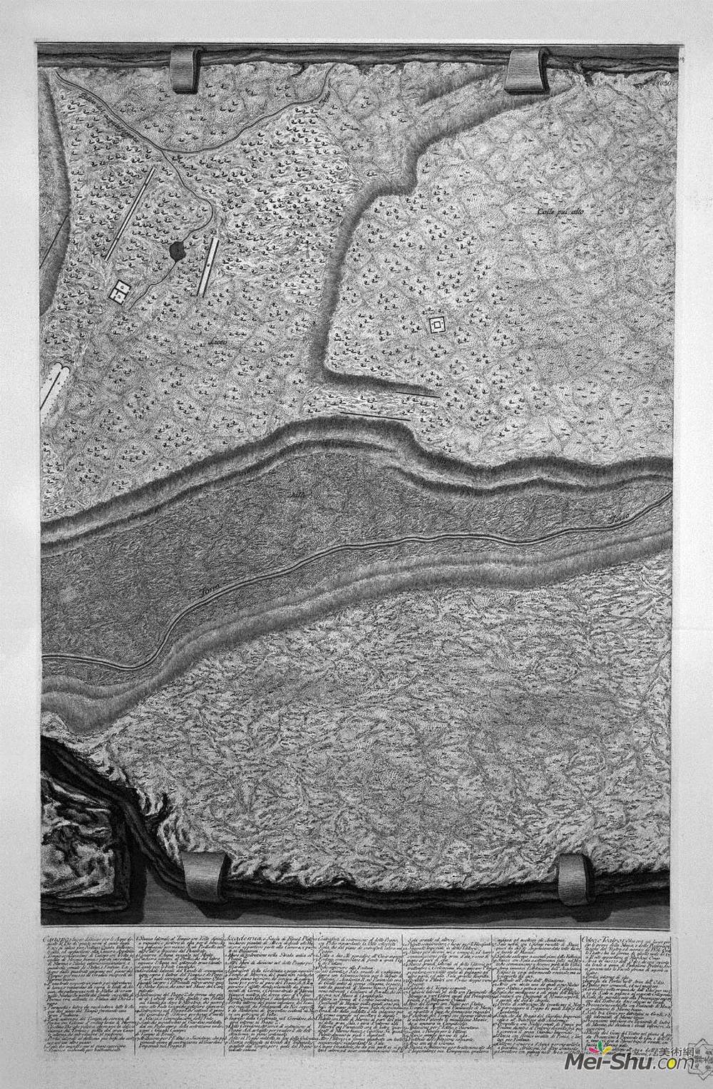 乔瓦尼·巴蒂斯塔·皮拉内西(Giovanni Battista Piranesi)高清作品《在阿德里亚纳别墅的现有工厂的计划》