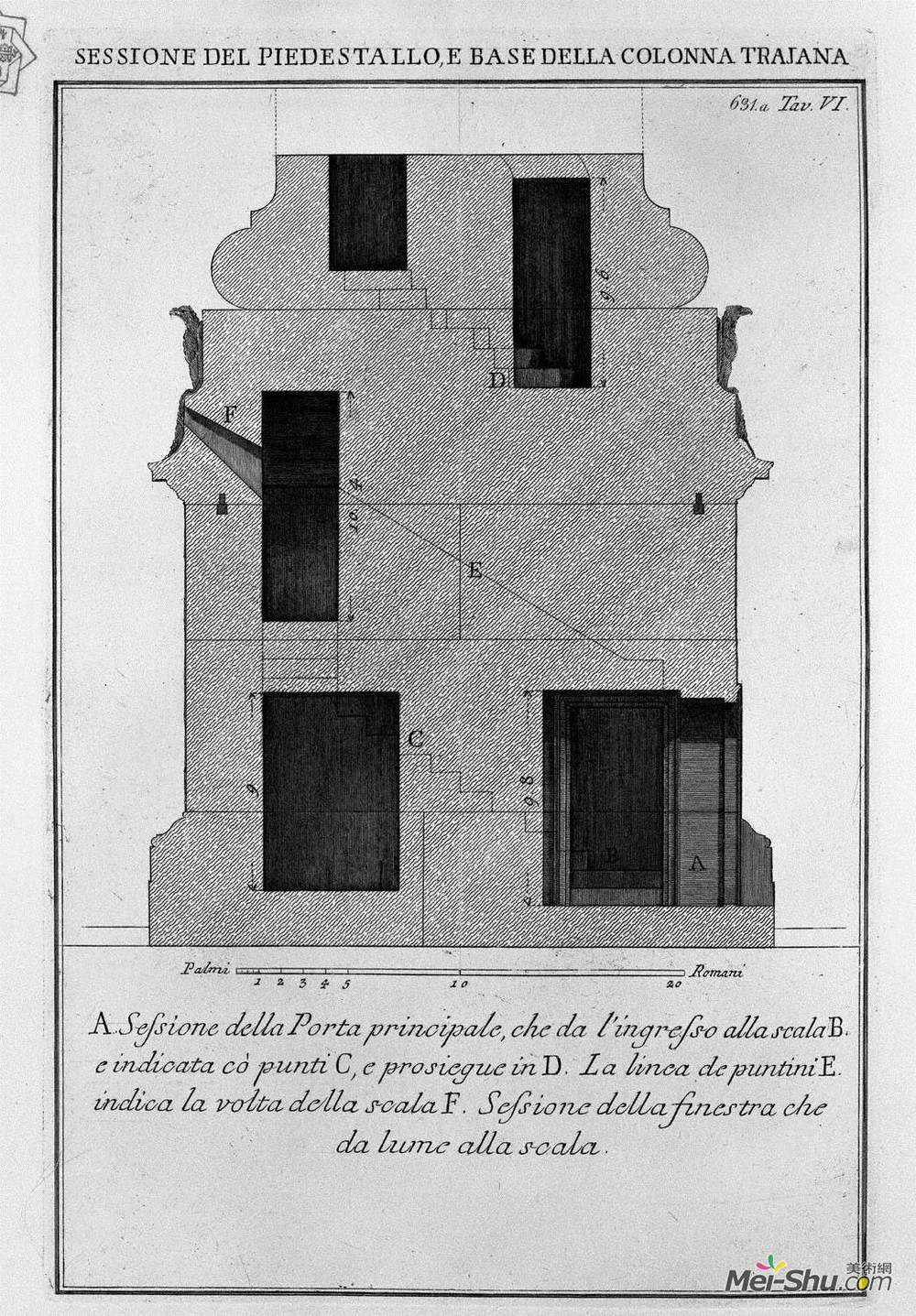 乔瓦尼·巴蒂斯塔·皮拉内西(Giovanni Battista Piranesi)高清作品《上段，主门窗》